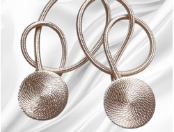 Подхваты для штор на магнитах, цвет темно-бежевый, в комплекте 2 штуки