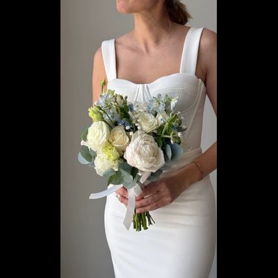 Букет невесты &amp; Бутоньерка № 1324