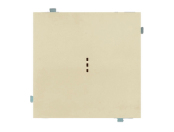 Выключатель одноклавишный проходной с подсветкой (механизм + клавиша) крем матовый