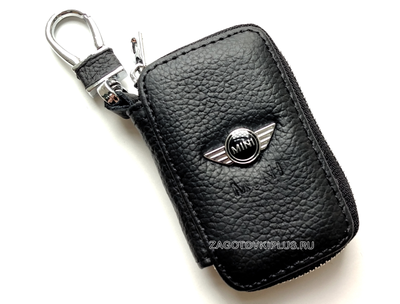 Ключница авто из натуральной кожи флотер с логотипом MINI