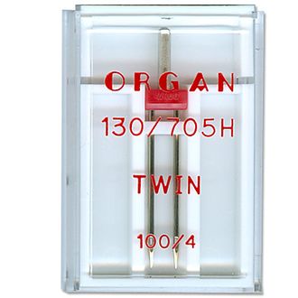 Игла бытовой машины ДВОЙНАЯ  № 100/4. &quot;Organ&quot; (Вьетнам),  1 шт в пенале.