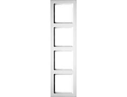 Рамка 4 поста Berker серия Q.3, полярная белизна бархат