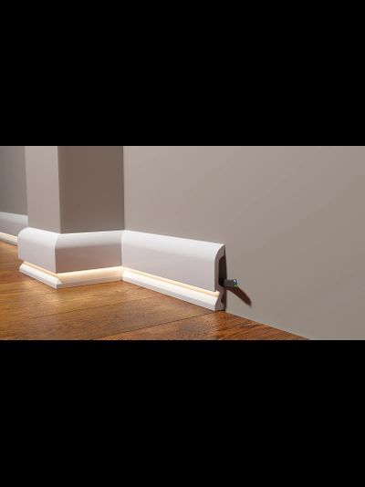 Напольный плинтус Decor-Dizayn DD700, для покраски, влагостойкий, ударопрочный, 2 метра