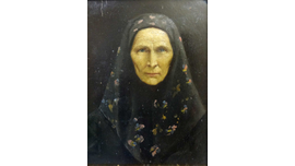 Пичугин С.И. Староверы. Женский портрет.  Нач. ХХв. Картон, масло48,5 Х 35,6 (995)