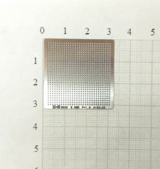 Трафарет BGA для реболлинга чипов универсальный, шаг 0.6мм., P=1.0, A=32x32