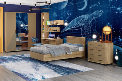 Композиция детской ГРЕЙС корпус Гикори Джексон Светлый/фасад Латте Матовый