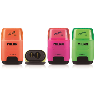 Ластик -точилка Milan Compact Fluo, цв в асс 4719116