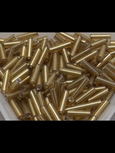 Стеклярус №3 Китай 10гр цвет №022 золото светлое