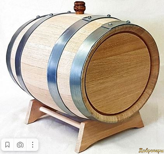 Дубовая бочка премиум, 15л