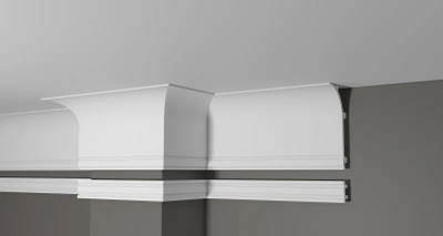 Потолочный плинтус для подсветки DECOR-DIZAYN DD520, из дюрополимера, под покраску, ударопрочный, 2 метра