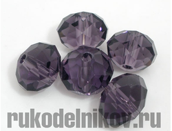 Бусина 10 мм имитация кристалла Сваровски, цвет-фиолетовый