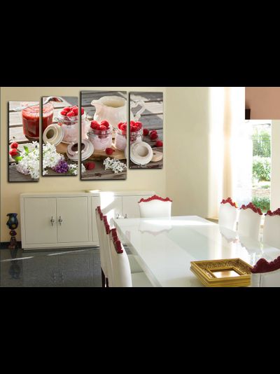 Модульная картина "Ягодные сливки"