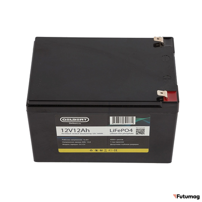 Литиевый тяговый аккумулятор Gelbert LiFePO4 (12V/12Ah/12A/144Wh)