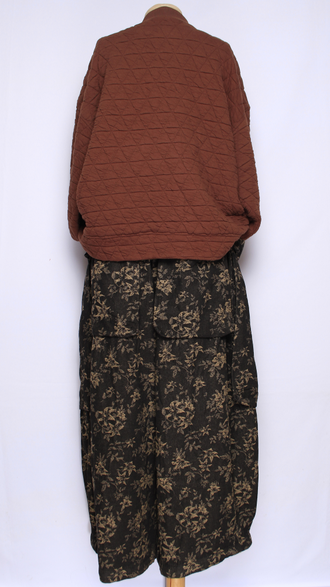 БРЮКИ-БАНАНЫ джинс-гобелен "БОЛЬШИЕ КАРМАНЫ" черные р.46-54