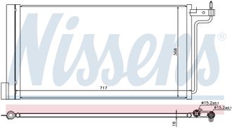 Радиатор кондиционера Nissens Форд Фокус 3