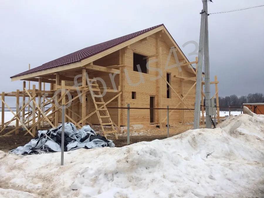 Дом из профилированного бруса камерной сушки, Московская область, Истринский район, деревня Зыково, февраль-март 2017