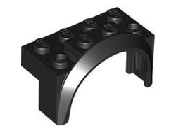 Vehicle, Mudguard 4 x 2 1/2 x 2 with Arch Round, Black (3387 / 6443446)