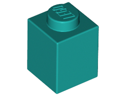 Brick 1 x 1, Dark Turquoise (3005 / 6213776 / 6236772)