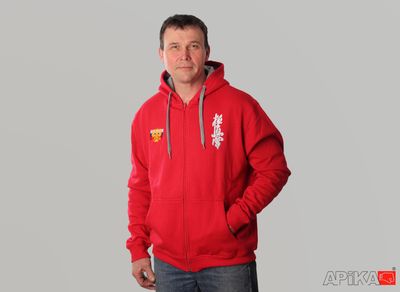 Толстовка на молнии с вышивкой символики (мужская модель)