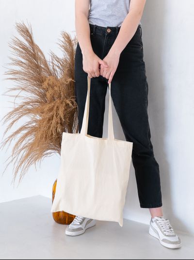 Сумка - шоппер 40х35 см, бежевый, бязь