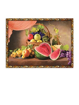 Картина интерьерная в раме 758баг 40*50 "Фрукты на столе".