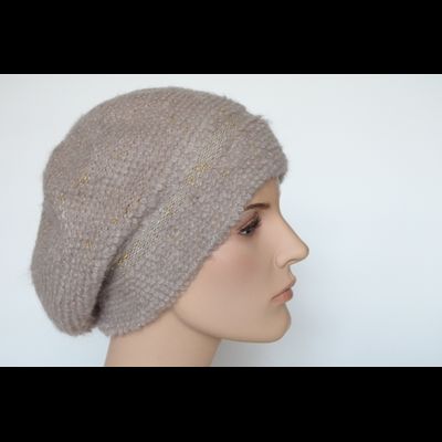 Женский вязаный берет с пряжкой Vizio Италия 6970 розовый