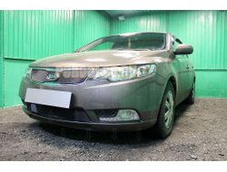 Защита радиатора KIA Cerato 2011-2013 black низ