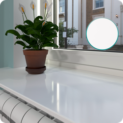 Акриловый подоконник Pure white 800х150х12 мм.