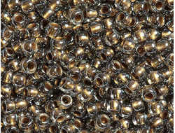 Японский бисер Toho 11/0 993 Inside Color Gold-Lined Black Diamond