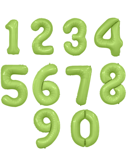 Фольгированная цифра с гелием "Фисташка" 104  см
