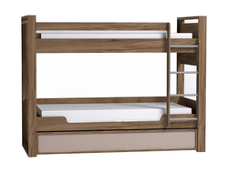 Детская NATURE (НАТУРА) - NATURE 90 Кровать двухъярусная Дуб табачный Craft-Мокко