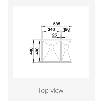Мойка Blanco ZEROX 340/180-U