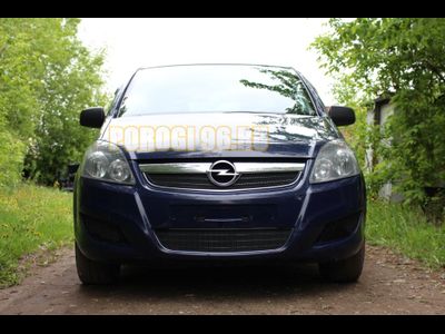 Защита радиатора Opel Zafira B 2008-2012 рестайлинг black верх