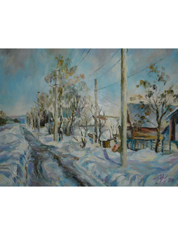 Пейзаж Деревенский переулок Круглова Ирина