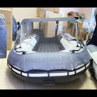 Тент носовой прозрачный Ривьера Компакт 3600 НДНД вид спереди