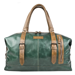 Кожаная дорожная сумка Campora Premium dark green (арт. 
4019-11)