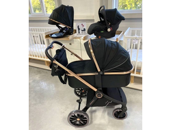Детская коляска 3 в 1 Luxmom 788 Черный