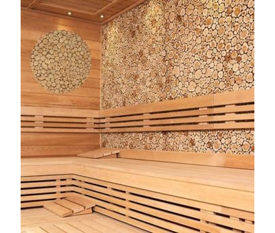 Панно из можжевельника на щите круглое D - 700 мм