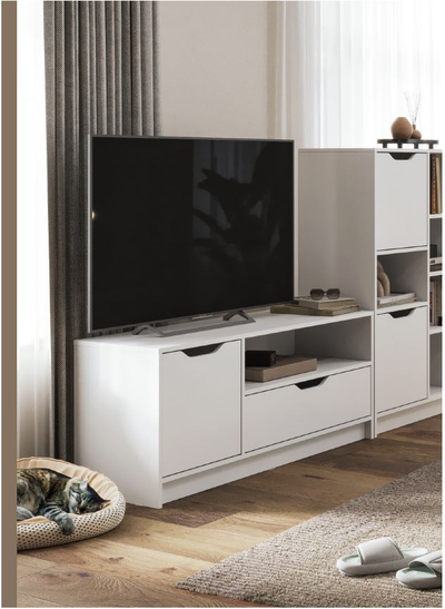 Руна ТВ-01 Тумба под ТВ Белый/Белый