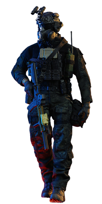 Боец спецназа - Коллекционная фигурка 1/12 SCALE Black Ops (SA01) - HASUKI