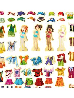 Магнитная игра куклы одевашка "Модницы", BeeZee Toys