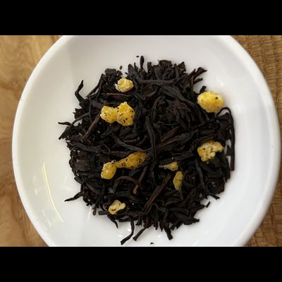 Черный чай с кусочками манго