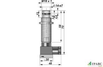 Индуктивный взрывозащищенный датчик SNI 11D-1,5-S-K резьба М18х1