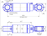 Гидроцилиндр аутригера, отвала ЦГ-125.80х430.11 (Э20.01.11.001сб-01) ЭО-33211, 43211