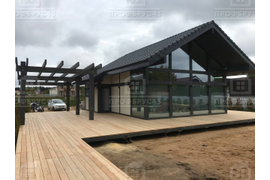 Этапы строительства фахверкового дома и чистовой отделки фасада завершены