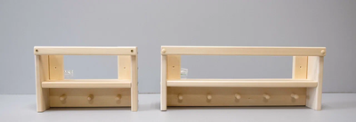 Полка настенная прямая 50см 5 крючков