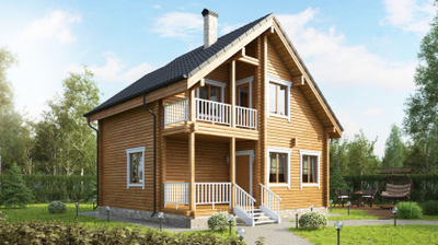 Дом из клееного бруса ПБ-08, 110 м2