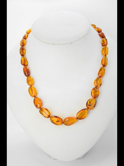 Бусы "Слива" медовые