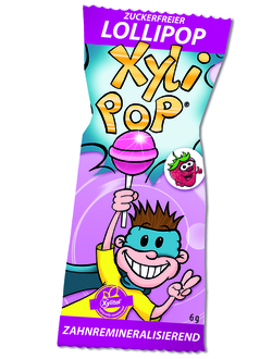Леденец с ксилитом XyliPOP® Lollipop, со вкусом клубники, Miradent, 6 гр.