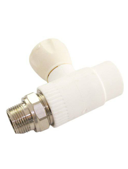 Кран PPRC  накидная гайка 20x1/2 прямой MeerPlast